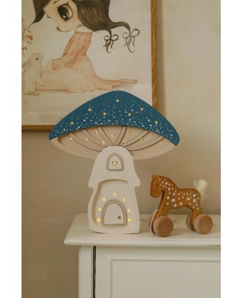 Wooden Mushroom House Night...